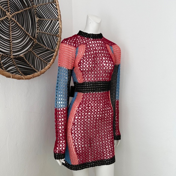 NWT, Bebe Netted Dress - Picture 2 of 8